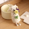 Korean-style wool felt pendant, three-dimensional doll pendant with little sheep holding flowers, creative bag pendant, Latongke cute pendant details Picture